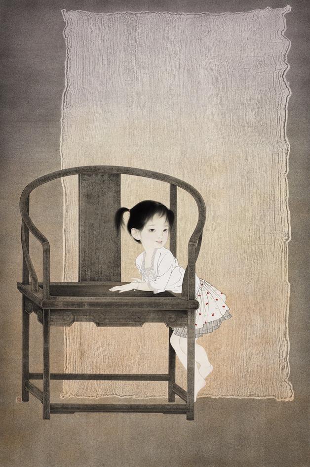 《家》作者：罗寒蕾创作年代：2012规格：165cm×110cm品类：纸本水墨设色