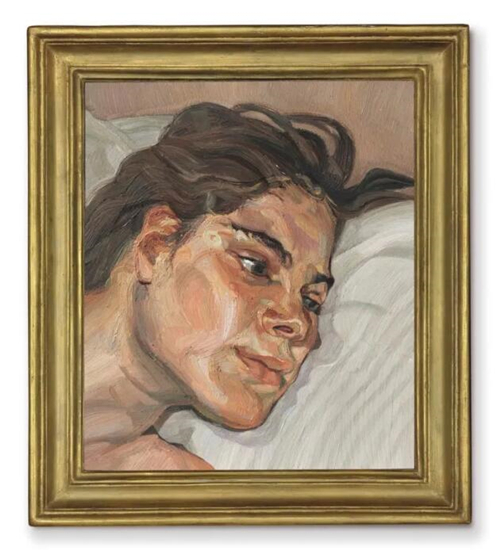 卢西安弗洛伊德(1922-2011)《埃丝特的头像》,油彩 画布,36 x 31 cm