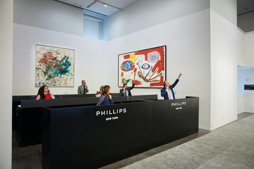 View of the sales room during Phillips