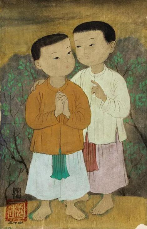 梅忠恕《两个小男孩》