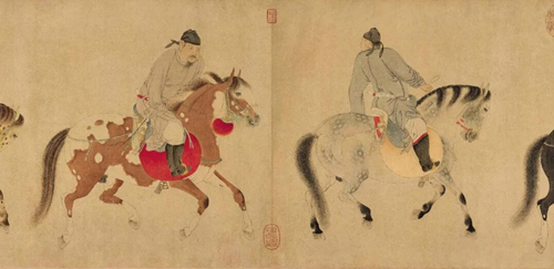 任仁发《五王醉归图》 了解下