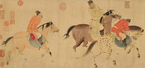 任仁发《五王醉归图》 了解下