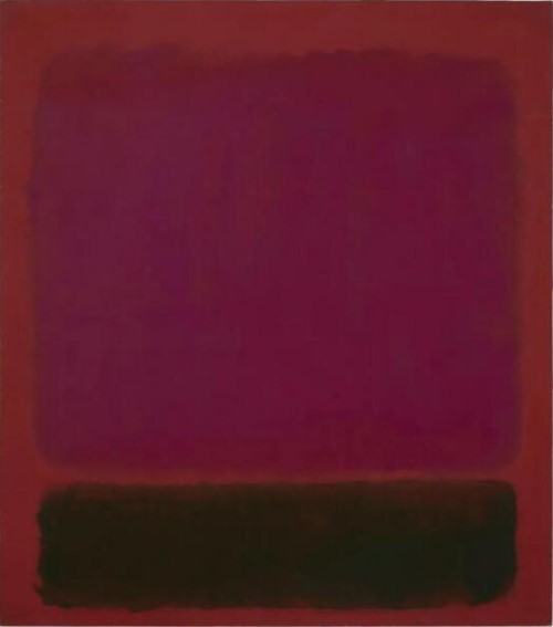 马克·罗斯科（1903-1970）《无题》，油彩画布，172.7 x 153 cm.，1967年作。此作于10月6日佳士得纽约二十世纪晚间拍卖中以32,420,000美元成交