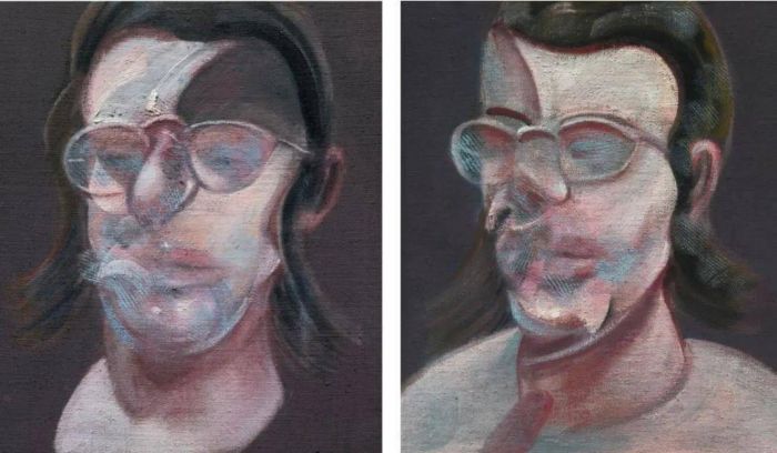 TWO STUDIES FOR PORTRAIT OF CLIVE BARKER