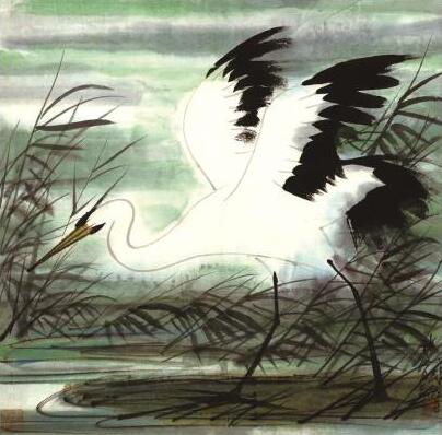林风眠《秋鹭,1970年代,上海中国画院藏