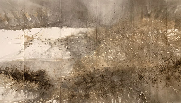 蔡国强“Mountain range”展览现场
