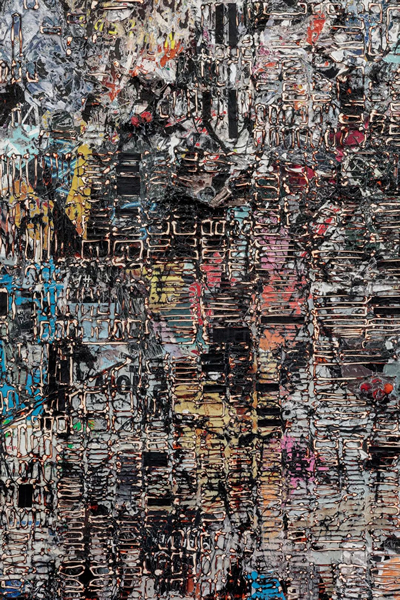 马克·布拉德福特，《洛杉矶》（局部），综合材料，365.76× 1432.56厘米，2019，摄影: Joshua White。?马克·布拉德福特，图片：艺术家及豪瑟沃斯