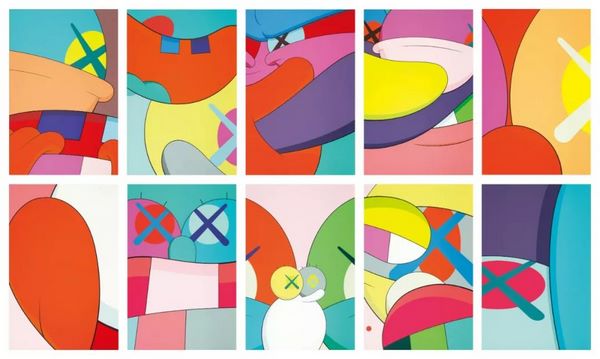 KAWS（美国，1974年生） 《No Reply》 丝网 彩色版画 （一组10件） 每幅 88.9x 58.4 cm. 原装硬盒 93 x 62 cm. 2015年作 成交价：人民币 864,000