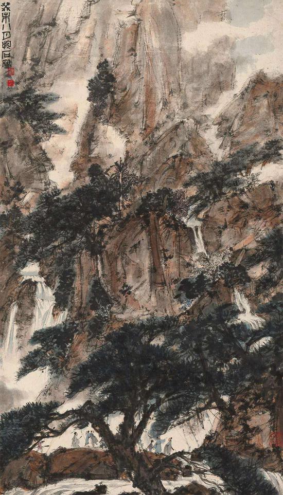 傅抱石（1904-1965） 群老观瀑