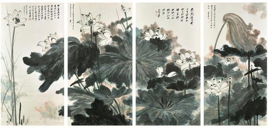 张大千《荷塘野趣》，于2013年5月27至28日在佳士得香港以80,510,000港元成交