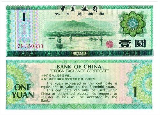 外汇兑换券的前世今生