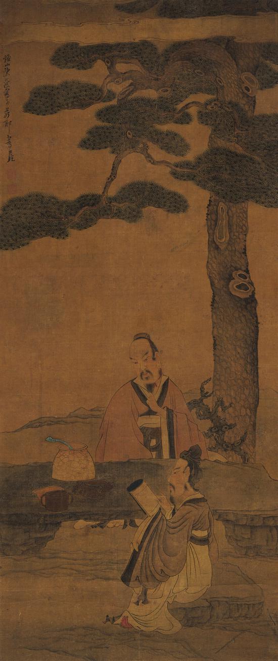 2019西泠春拍：敬观陈洪绶《松下读书图》
