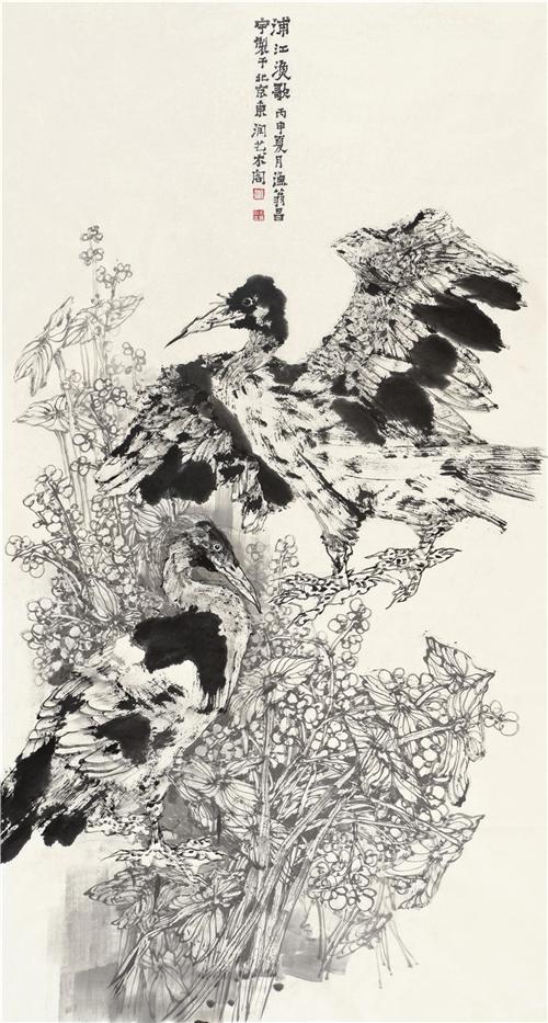 画家余昌宇的大写意花鸟艺术