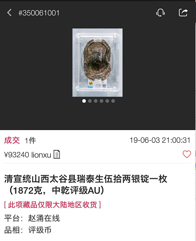 中华古钱大集专场收官 创古钱与金银锭栏目新高
