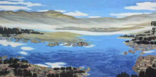 远方 136x68cm 纸本设色 2018年梵蒂冈博物馆收藏