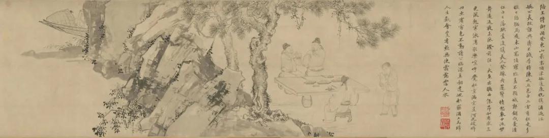金琮 杜堇两大名家合作的《古贤诗意图》是这样的