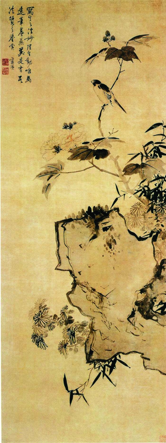 《拒霜秋鸟图》中窥探蓝瑛的布衣情怀