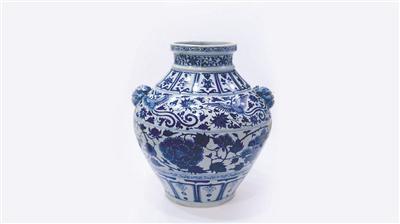 缠枝牡丹凤穿花卉纹大罐 阿曼