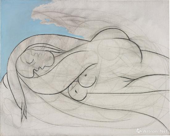 No.10毕加索《沉睡的女人》布面油画、木炭 130.2 x 161.9 cm 1932年作