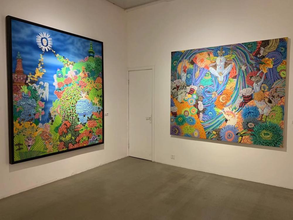 张弛个展:“异态灵体的狂想”在虹墙画廊举行