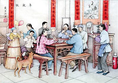 散发着浓郁的年味的风俗画