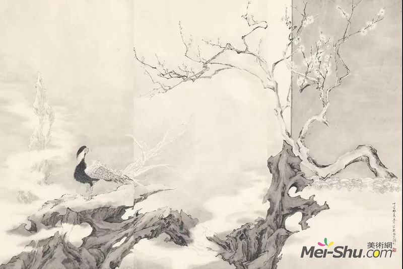 石井麻贵《和光同尘》，纸本水墨，137×205