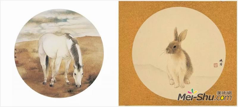 郭晓芳《花鸟组画》，纸本设色，指导教师：闵学林教授