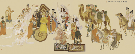  丝路长安（中国画）2004年杨晓阳