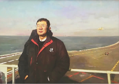 油画家张峻明向航空工业沈飞捐赠《航空工业英模——罗阳》