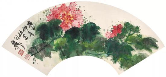 Lot575 谢稚柳（1910-1997） 芙蓉吐艳