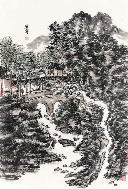 “陈军国画作品展”在中国美术馆举办