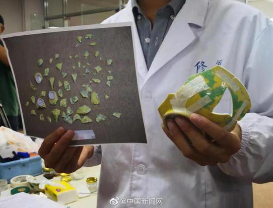 圆明园再修复11件文物：修复碎片达500多片