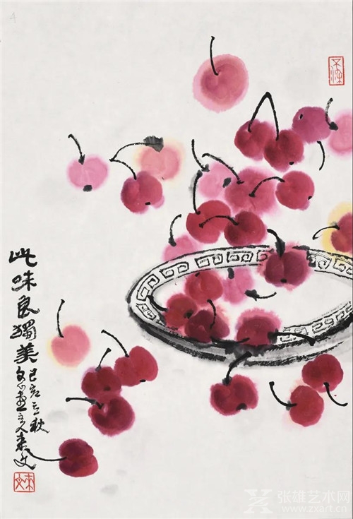 春风吹绿，樱桃红了——王来文国画《樱桃》册页赏析