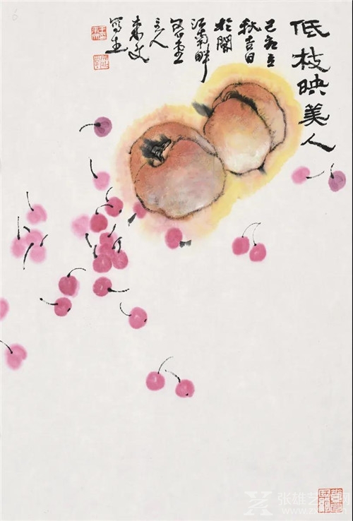 春风吹绿，樱桃红了——王来文国画《樱桃》册页赏析