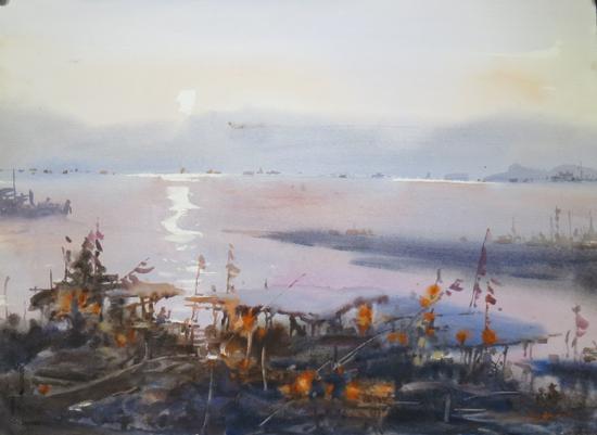 《水唱船歌—周蓝凌水彩画作品展》香港站将举行