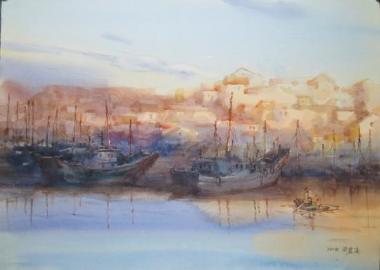 《水唱船歌—周蓝凌水彩画作品展》香港站将举行
