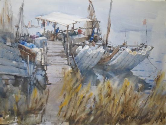 《水唱船歌—周蓝凌水彩画作品展》香港站将举行