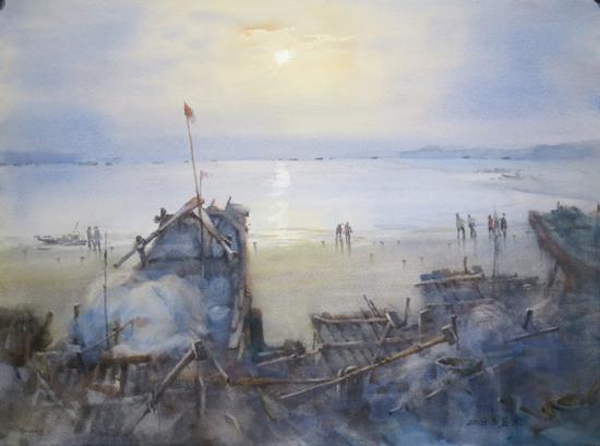 《水唱船歌—周蓝凌水彩画作品展》香港站将举行