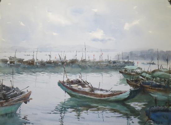 《水唱船歌—周蓝凌水彩画作品展》香港站将举行