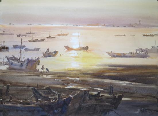 《水唱船歌—周蓝凌水彩画作品展》香港站将举行