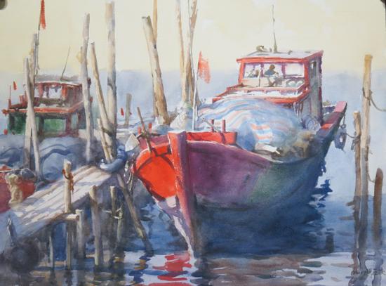 《水唱船歌—周蓝凌水彩画作品展》香港站将举行