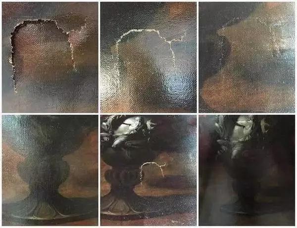 ▲被损坏的保罗·波尔波拉《花》局部