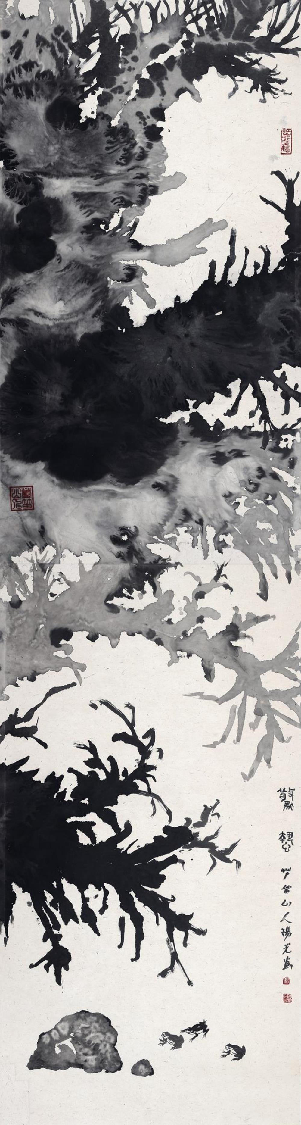 《惊蛰》作者：阳光创作年代：2022年规格：360×98cm品类：纸本水墨