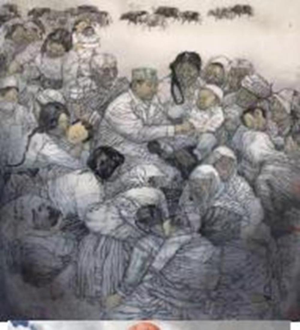 《雪域天使——门巴将军李素珍》作者：卢冰创作年代：2019年规格：210×200cm品类：中国画