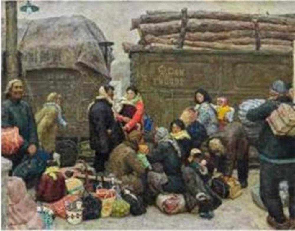 《小站》作者：陈建华创作年代：1985年规格：50×60cm品类：油画
