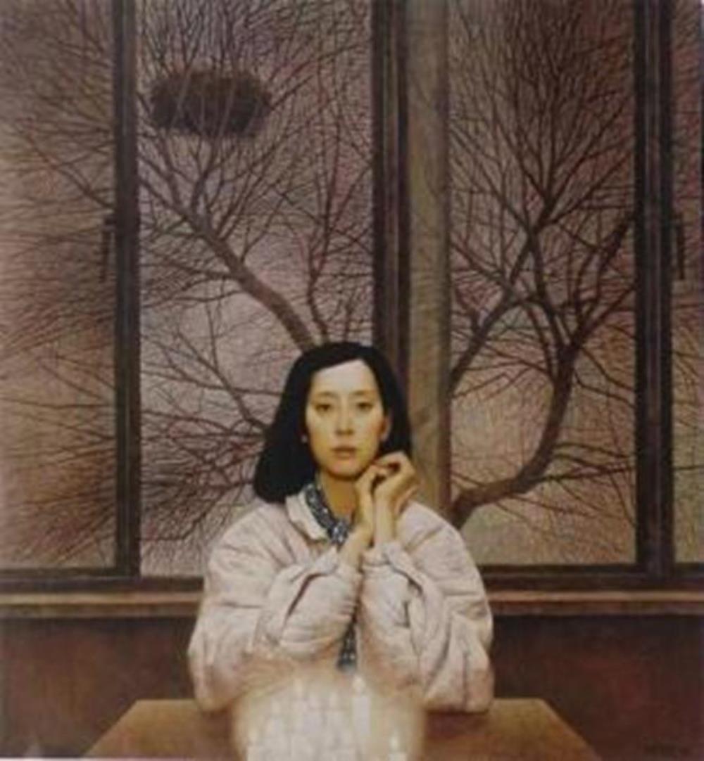 《雀巢》作者：王力克创作年代：1989年规格：140×140cm品类：油画