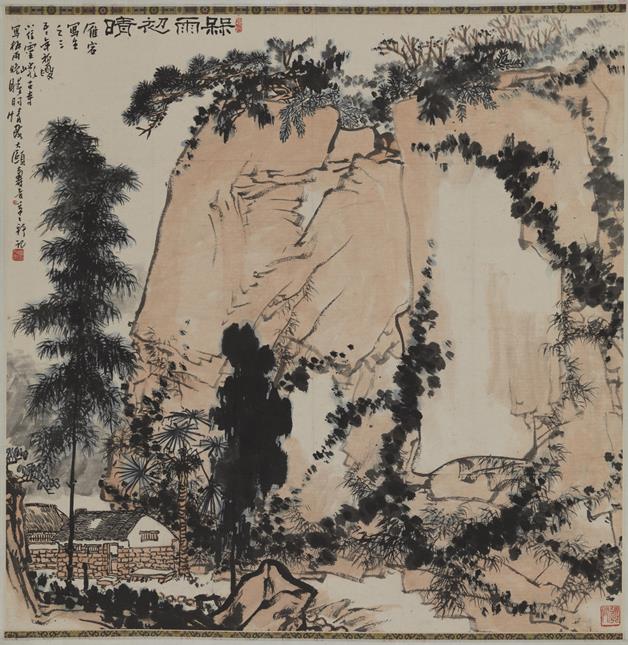 《梅雨初晴图》作者：潘天寿（1897—1971）创作年代：1955年规格：107×107.2cm品类：中国画