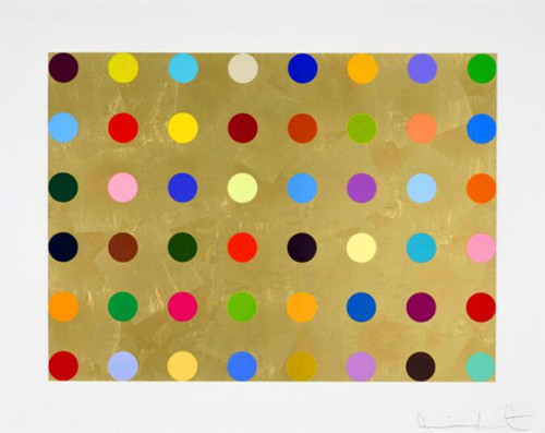 Damien Hirst.Gold Thioglucose, 2008