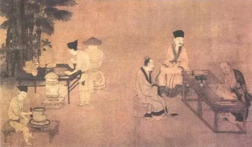 南宋·刘松年《撵茶图》。来源/网络
