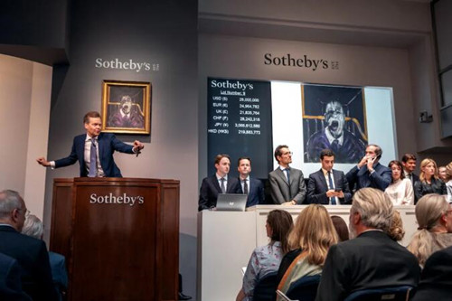 Sotheby’s evening sale of post-war andcontemporary art in New York in May 2019.